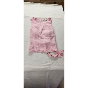 Hollister Pink Sleeveless Top With Removable Bra Pad , Linen Blend , Crew...